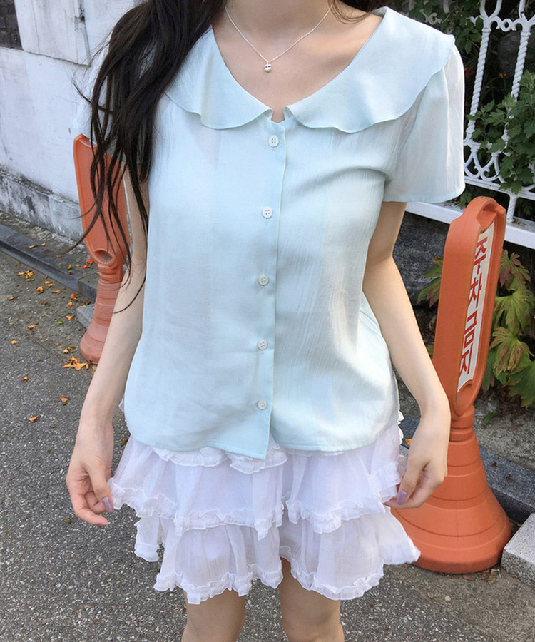 シンプルフリルスカート IVORY