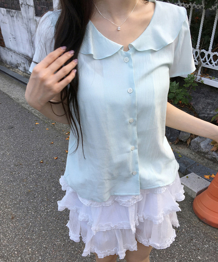 シンプルフリルスカート IVORY