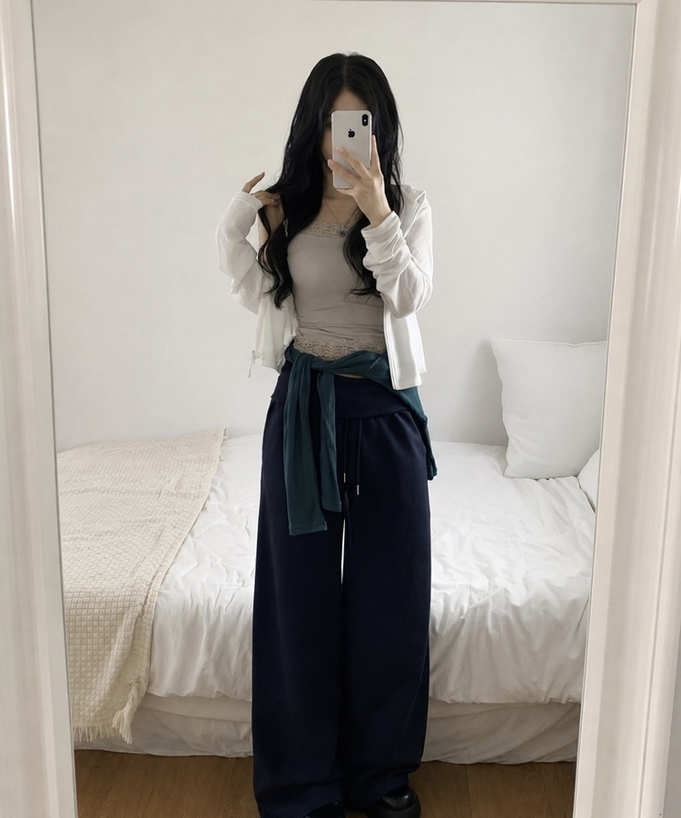 ローライズワイドトレーニングパンツ(7color) NAVY