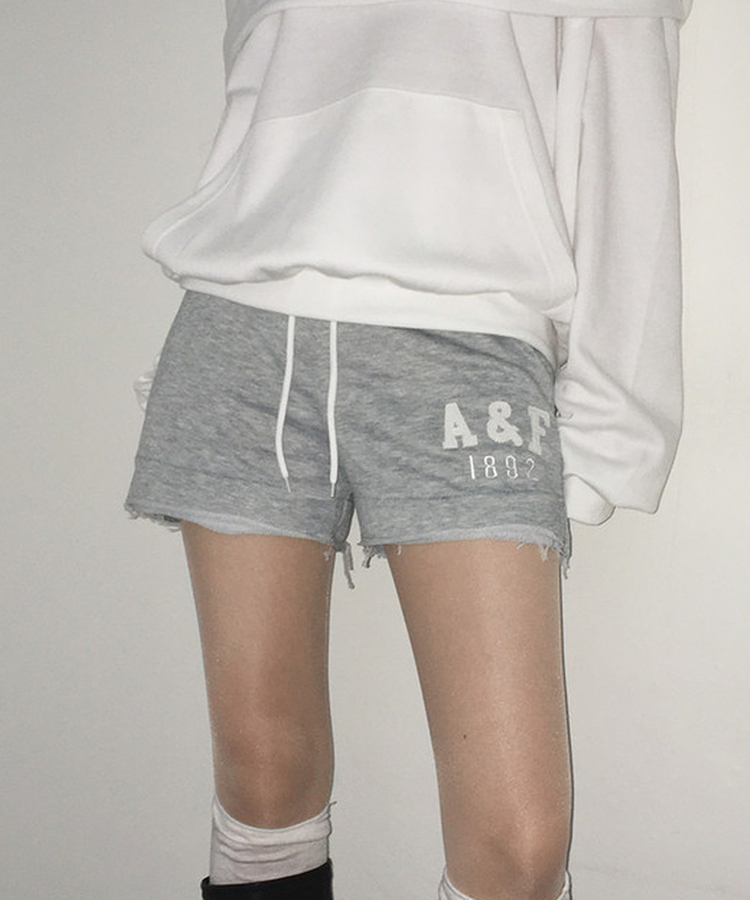 ナンバリングウエストゴムショートパンツ GREY