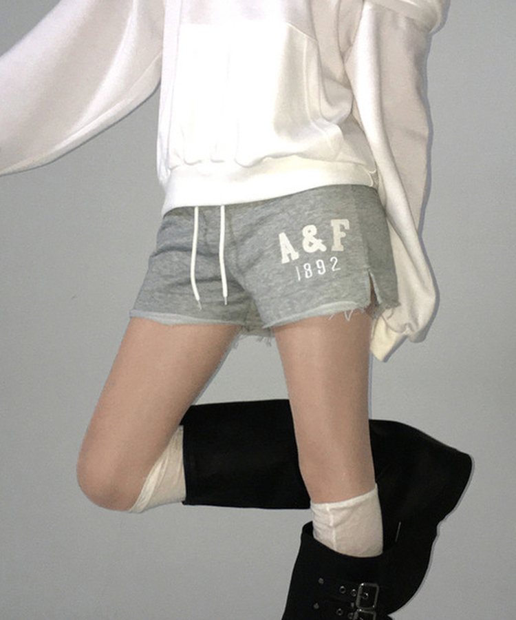 ナンバリングウエストゴムショートパンツ GREY