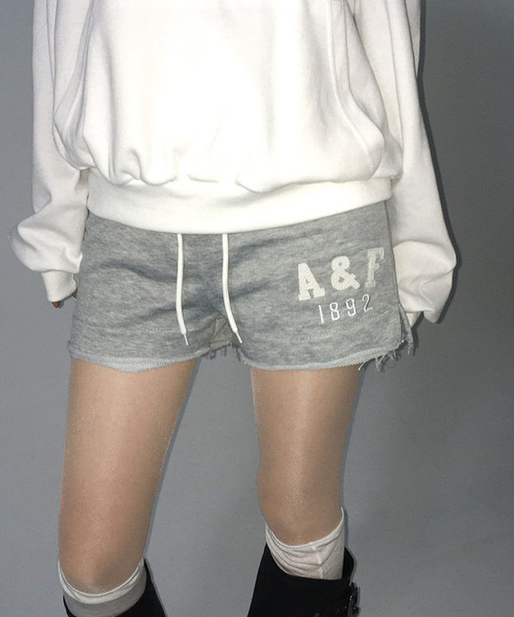 ナンバリングウエストゴムショートパンツ GREY