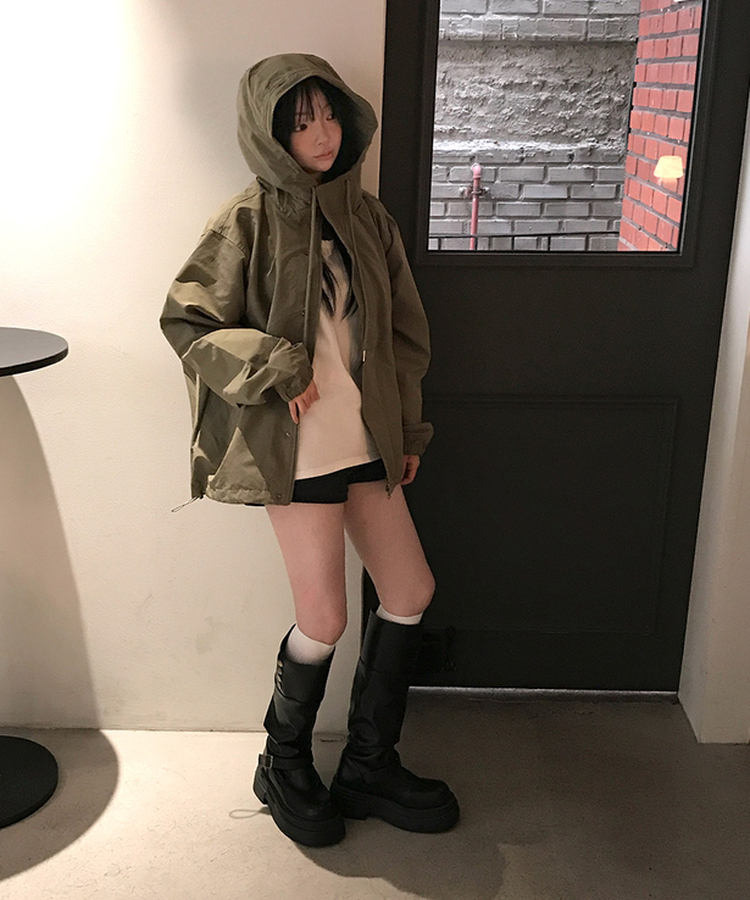 フードミリタリージャケット(5color) KHAKI