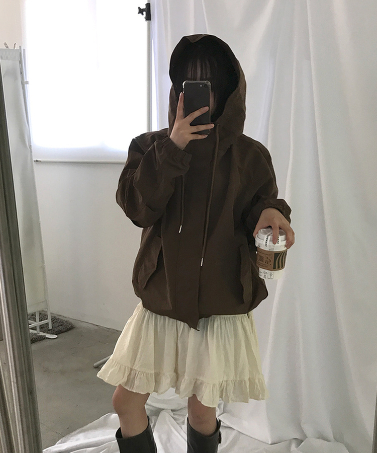 フードミリタリージャケット(5color) BROWN