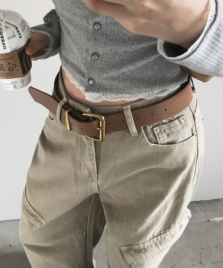 ベーシックワイドカーゴパンツ DEEP BEIGE