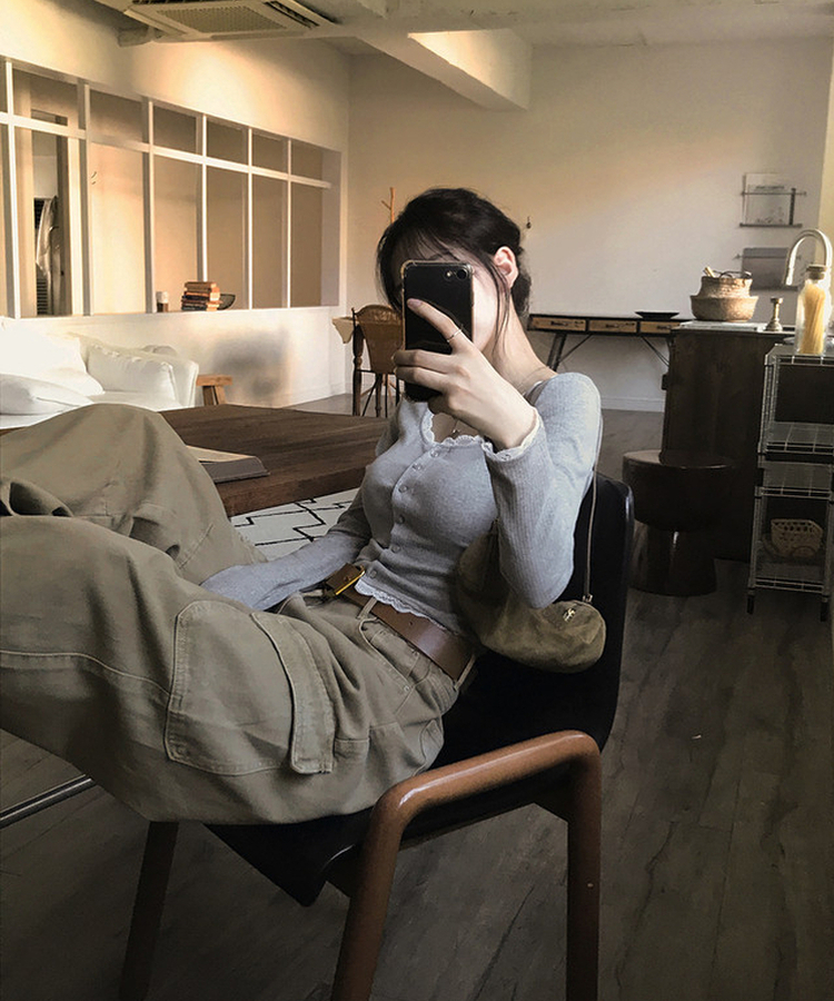 ベーシックワイドカーゴパンツ DEEP BEIGE