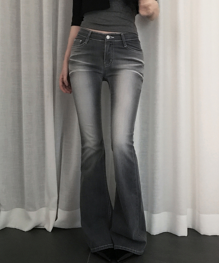ウォッシングブーツカットデニムパンツ DARK GRAY