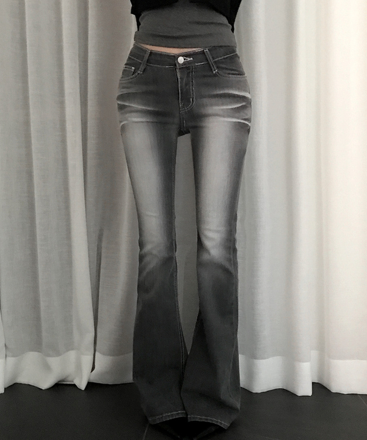 ウォッシングブーツカットデニムパンツ DARK GRAY