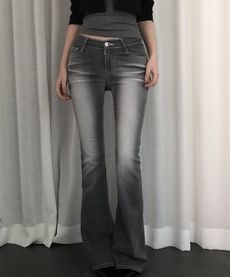 ウォッシングブーツカットデニムパンツ DARK GRAY