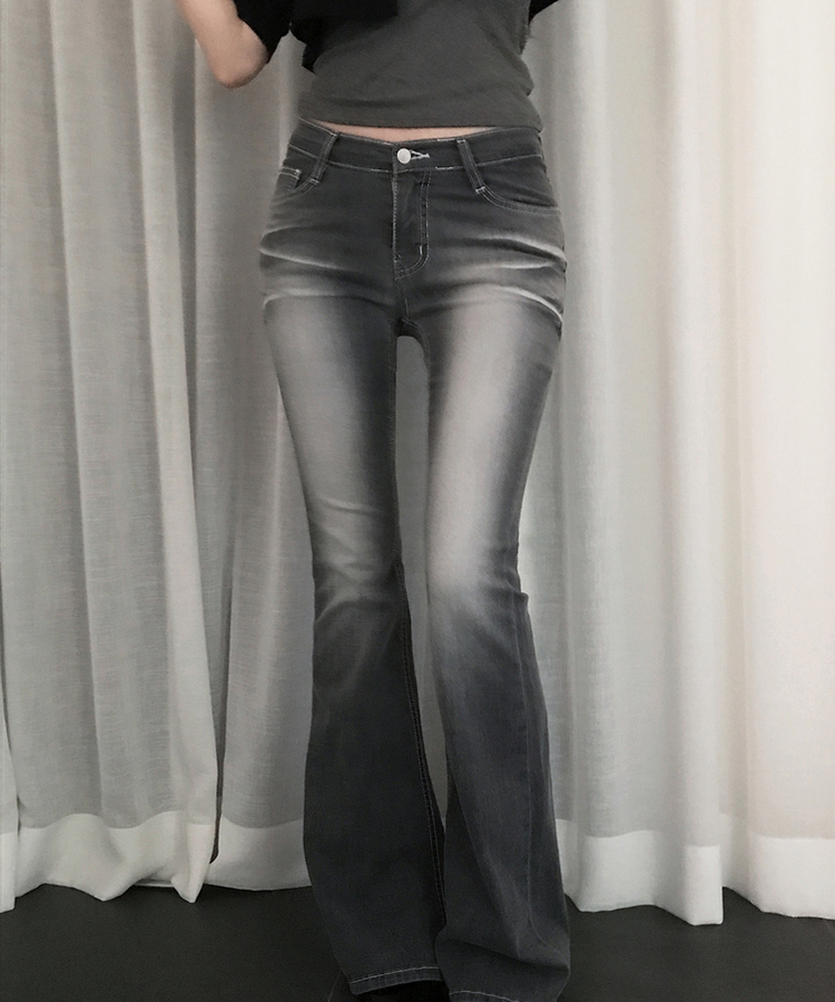 ウォッシングブーツカットデニムパンツ DARK GRAY
