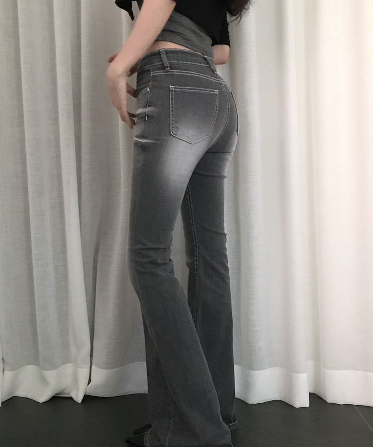 ウォッシングブーツカットデニムパンツ DARK GRAY
