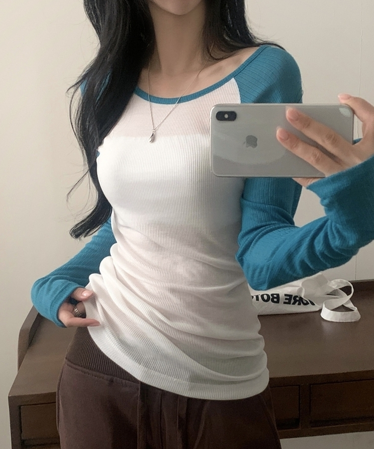 ベーシックラグランTシャツ BLUE