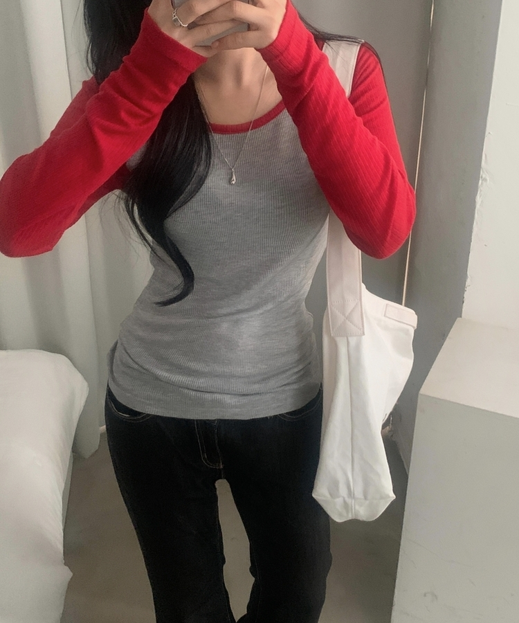 ベーシックラグランTシャツ RED