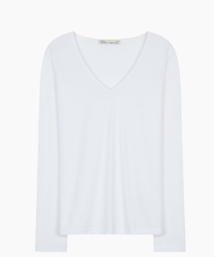 Vネック長袖Tシャツ(5color)