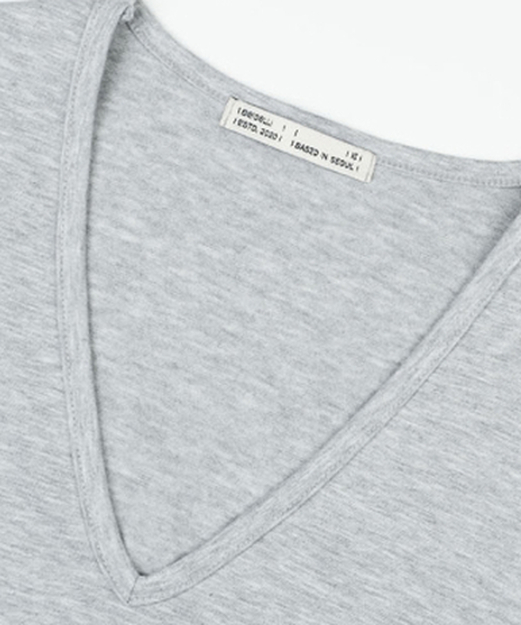 Vネック長袖Tシャツ(5color)