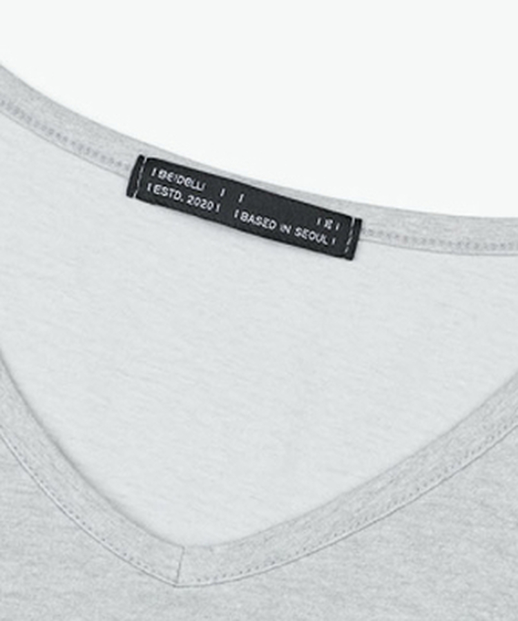 ピグメントVネック長袖Tシャツ