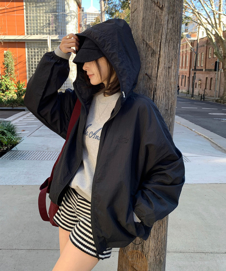 2wayウィンドブレーカー BLACK