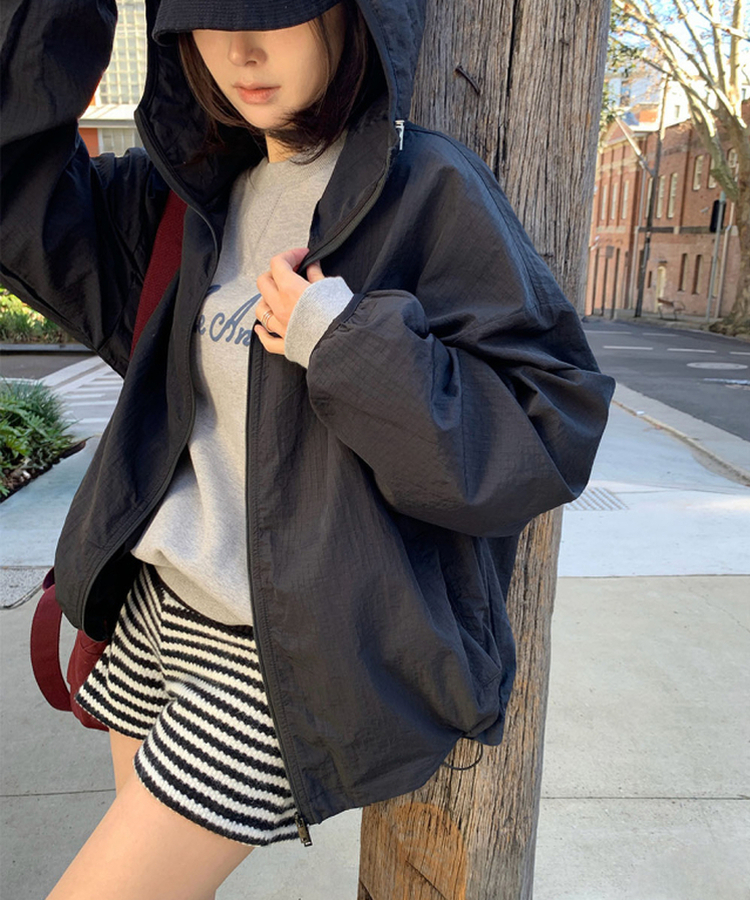 2wayウィンドブレーカー BLACK