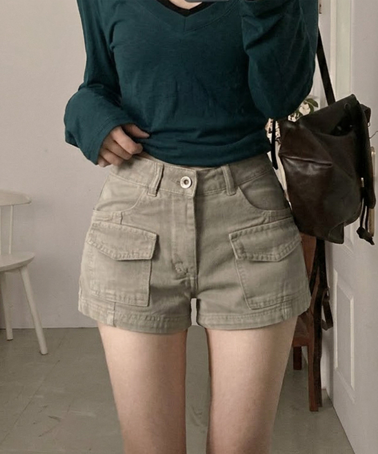 ピグメントポケットショートパンツ BEIGE