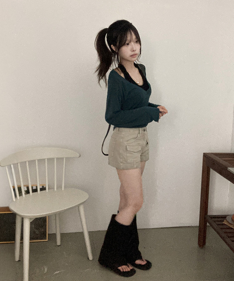ピグメントポケットショートパンツ BEIGE