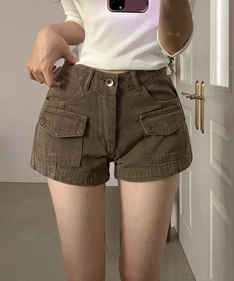 ピグメントポケットショートパンツ BROWN