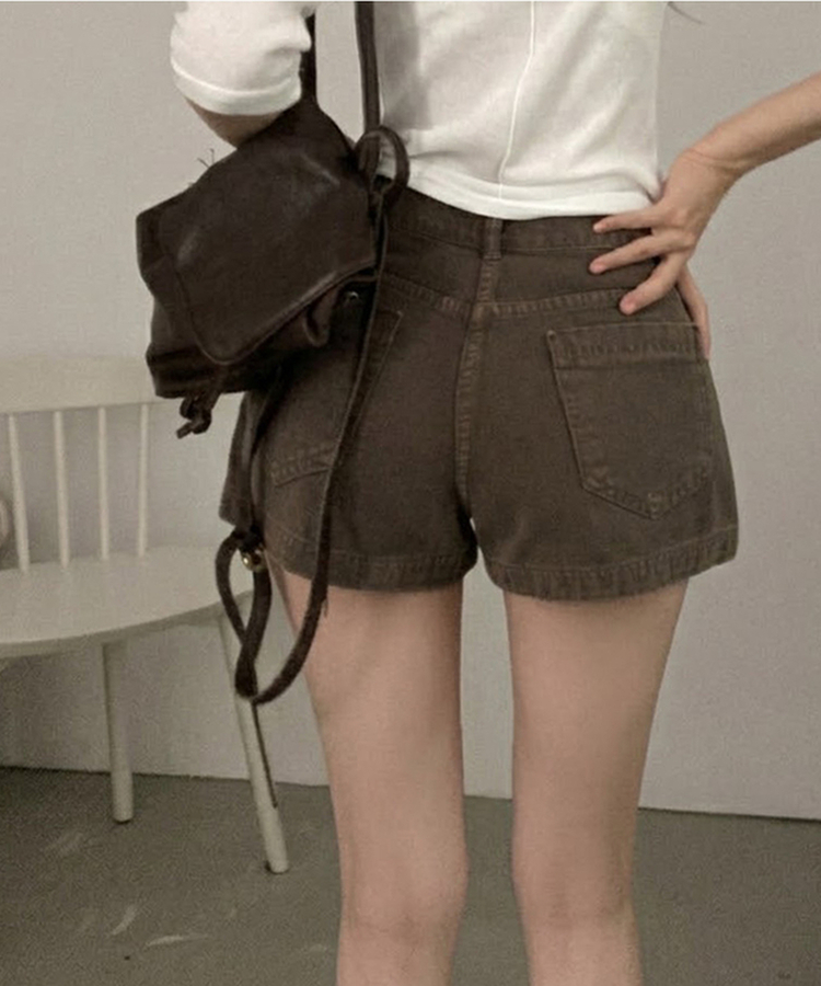 ピグメントポケットショートパンツ BROWN
