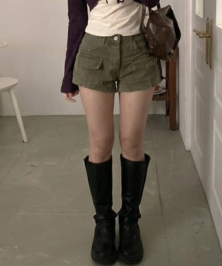 ピグメントポケットショートパンツ KHAKI
