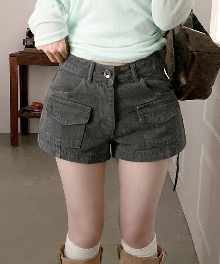 ピグメントポケットショートパンツ DEEP GRAY