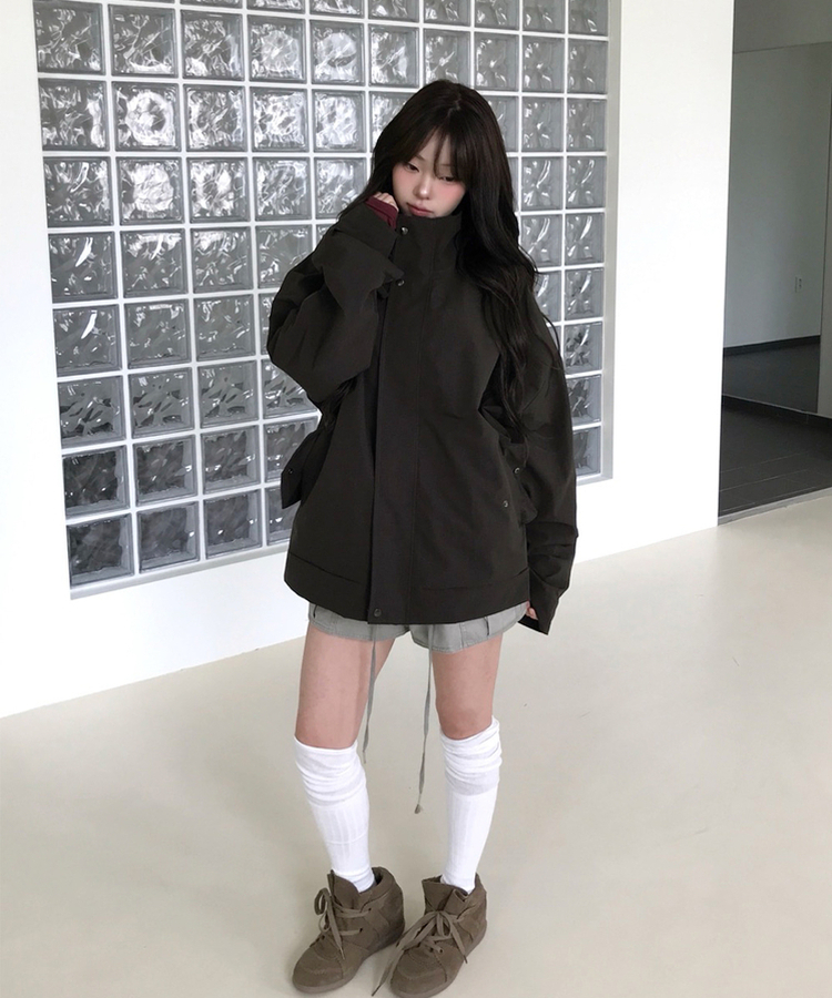 ハイネックフィールドジャケット BROWN