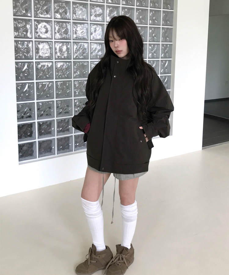 ハイネックフィールドジャケット BROWN
