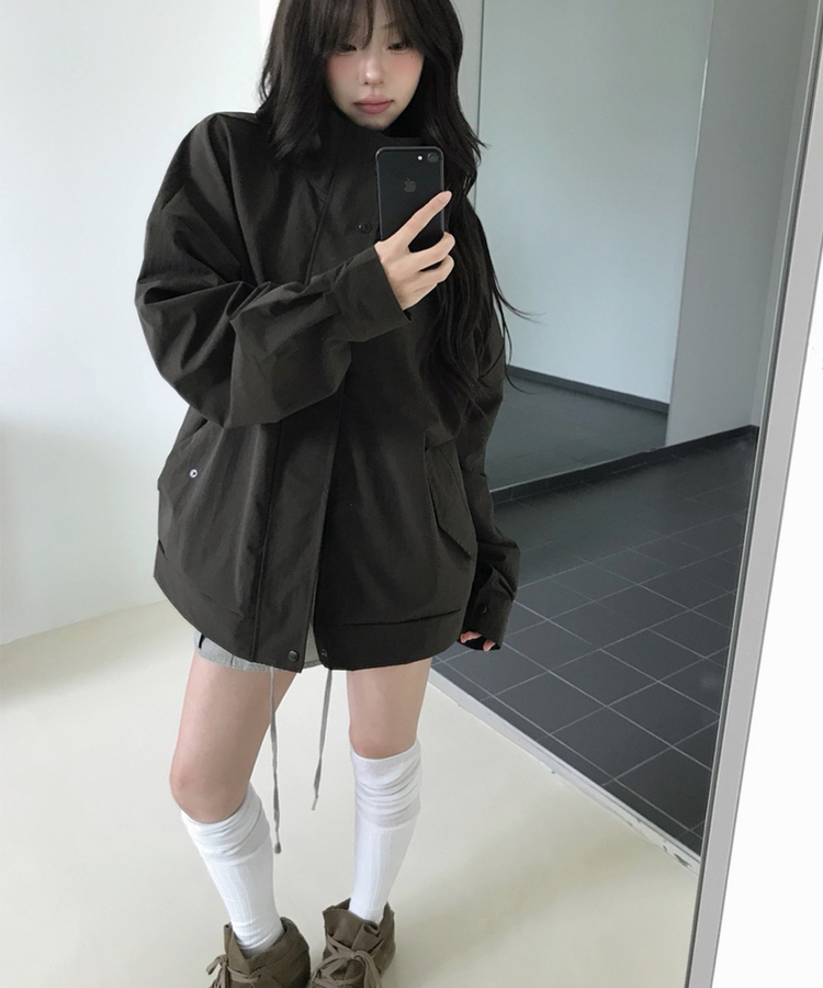 ハイネックフィールドジャケット BROWN