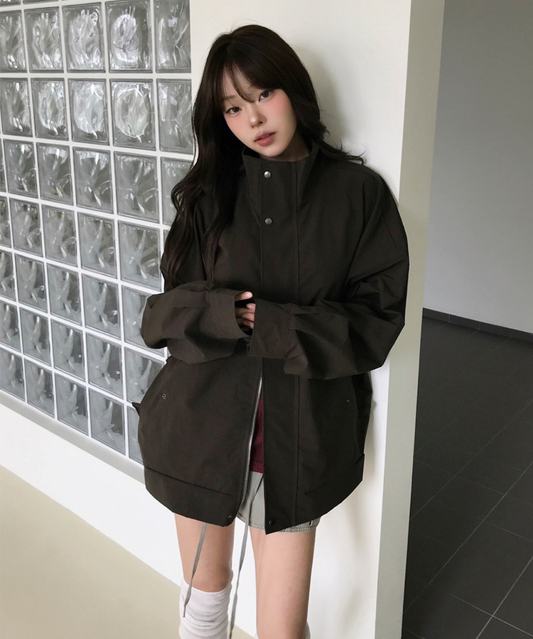 ハイネックフィールドジャケット BROWN