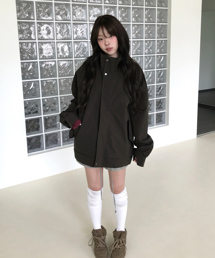 ハイネックフィールドジャケット BROWN