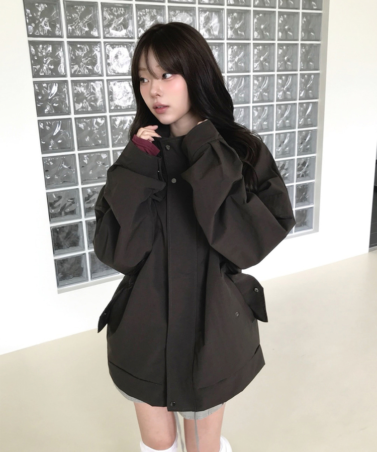 ハイネックフィールドジャケット BROWN