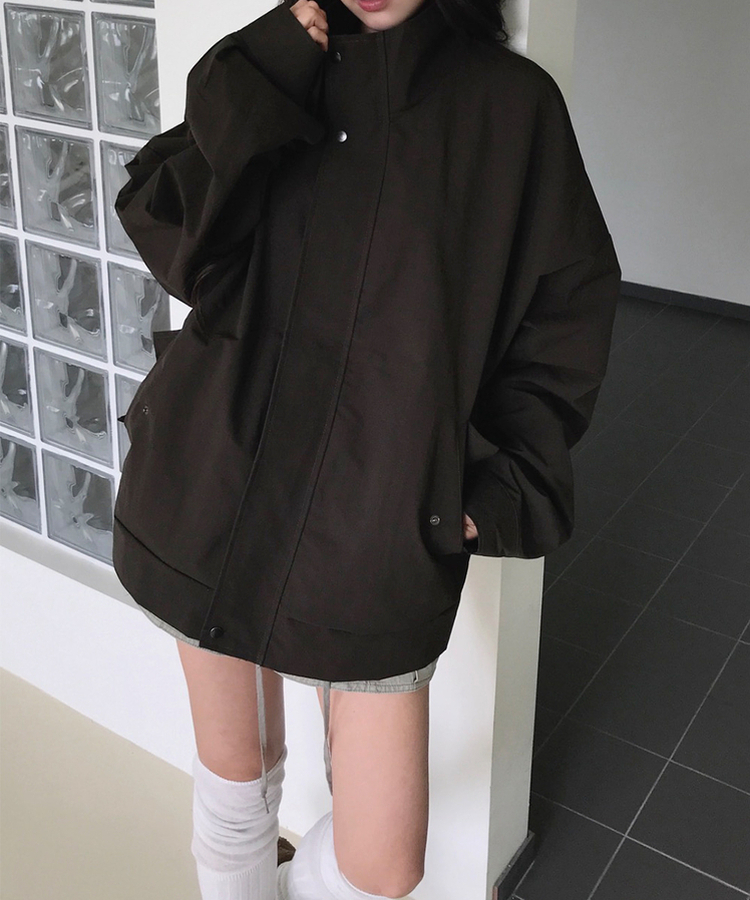 ハイネックフィールドジャケット BROWN