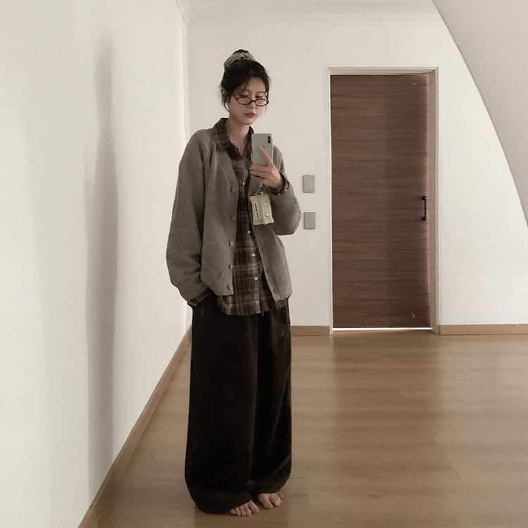 オーバーサイズニットカーディガン(5color) LIGHT BROWN