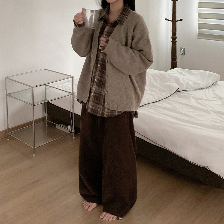 オーバーサイズニットカーディガン(5color) LIGHT BROWN