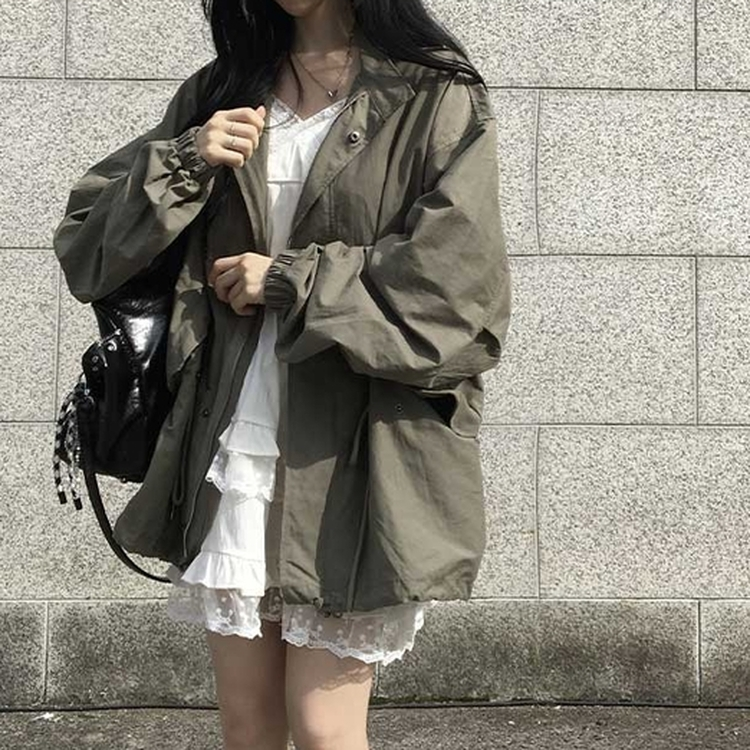 ポケット2wayミリタリージャケット KHAKI