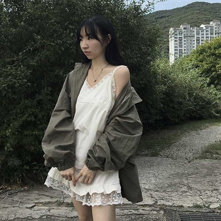 レイヤードレースミニワンピース LIGHT BEIGE