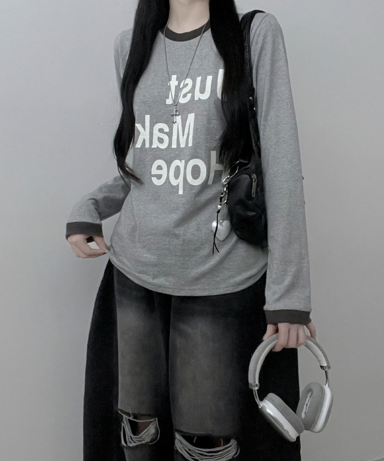 リンガールーズ長袖Tシャツ GREY