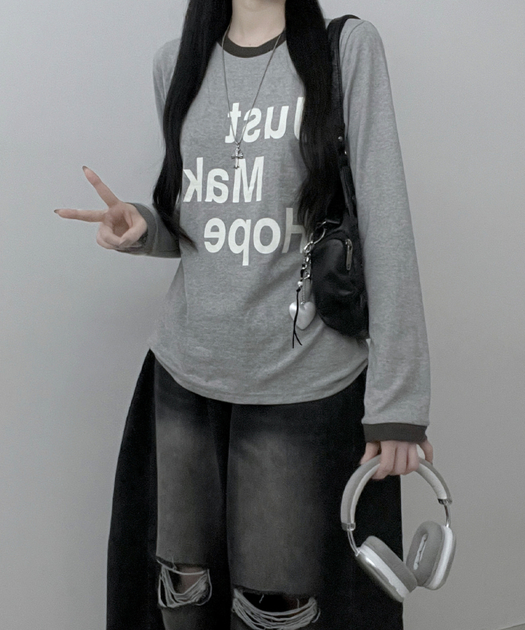 リンガールーズ長袖Tシャツ GREY