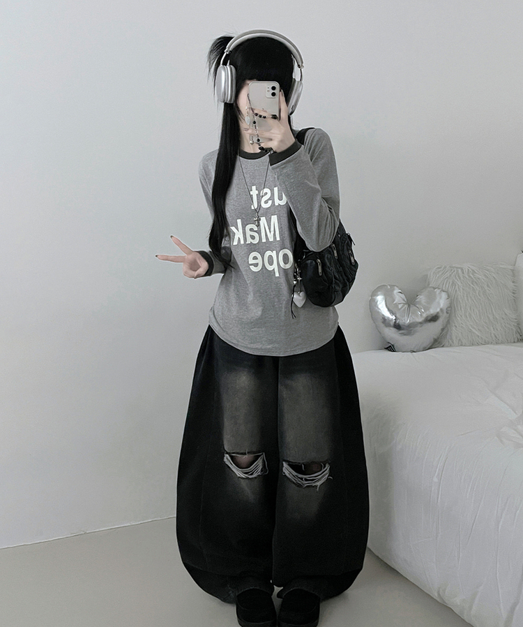 リンガールーズ長袖Tシャツ GREY