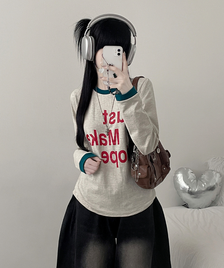 リンガールーズ長袖Tシャツ OATMEAL
