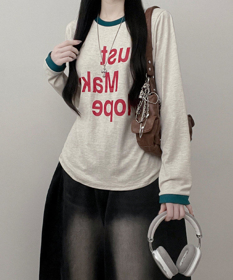 リンガールーズ長袖Tシャツ OATMEAL