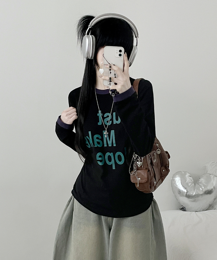 リンガールーズ長袖Tシャツ BLACK