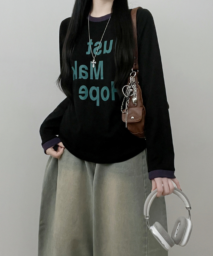 リンガールーズ長袖Tシャツ BLACK