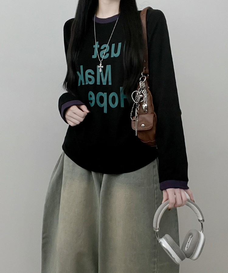 リンガールーズ長袖Tシャツ BLACK
