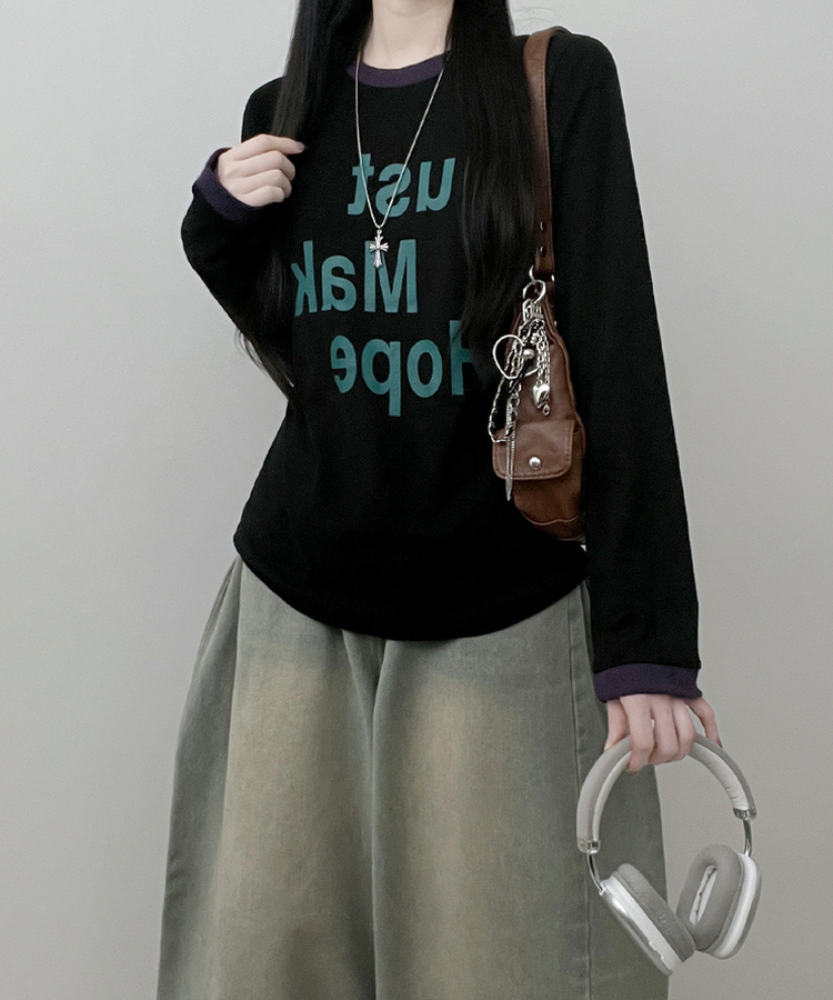 リンガールーズ長袖Tシャツ BLACK