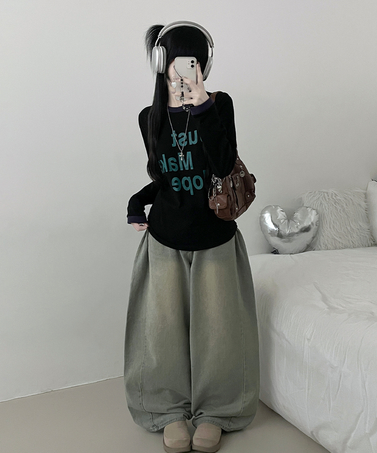リンガールーズ長袖Tシャツ BLACK