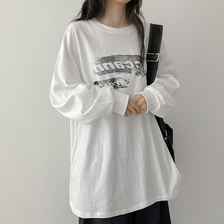 ビンテージグラフィック長袖Tシャツ WHITE